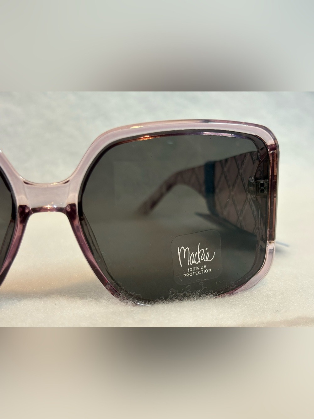 Bob Mackie Oversized Lavender Sunglasses Glam Retro Y2K Rich Mom Chic - Picture 4 of 10
